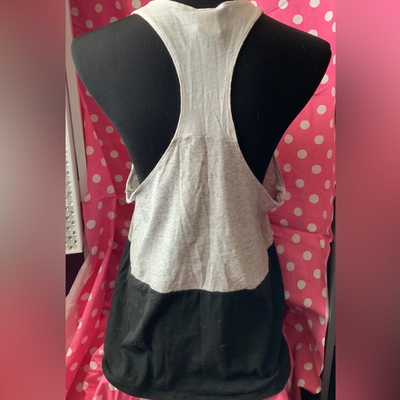 VICTORIA’S SECRET PINK black and white racerback tank M - Picture 2 of 2